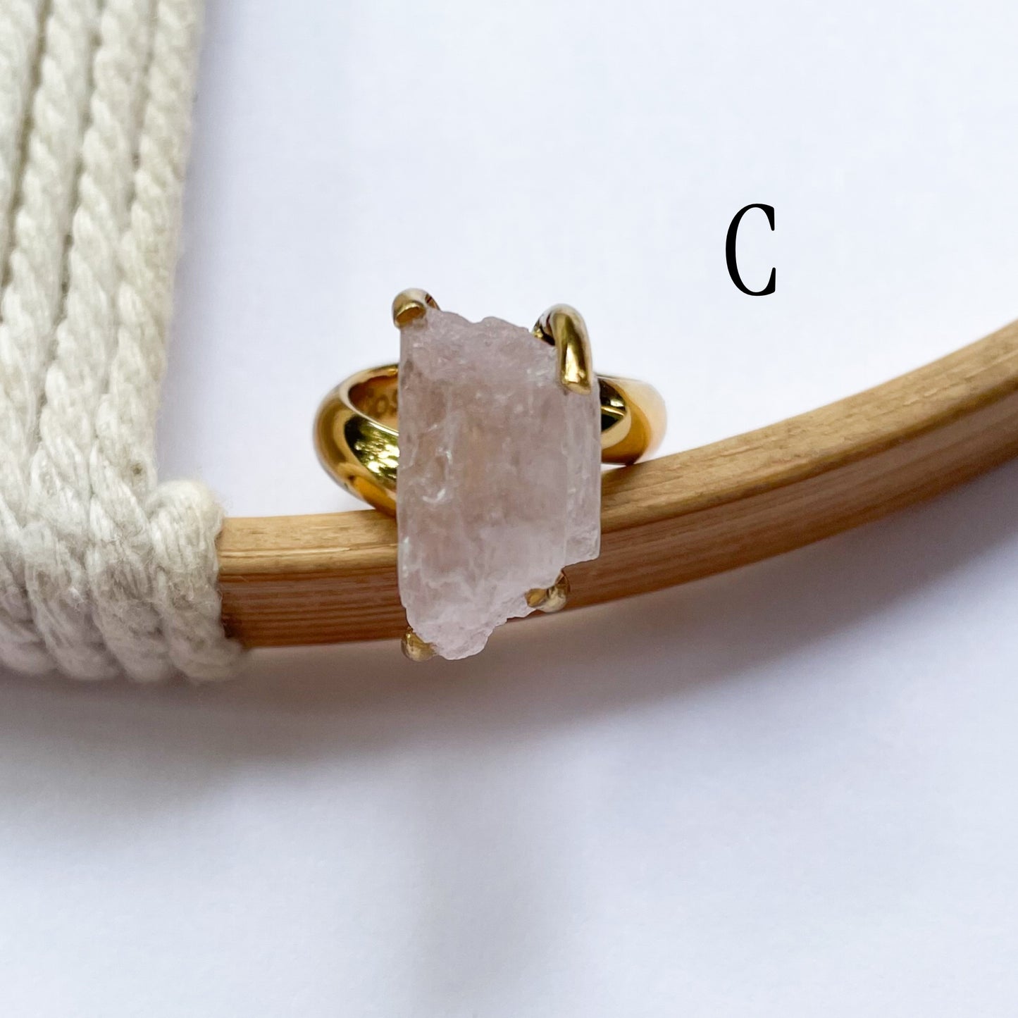 Raw Kunzite Prong Ring - Alchemia