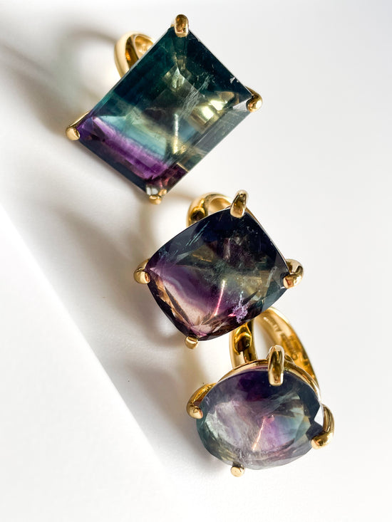 Fluorite Statement Prong Ring - Alchemia Gold