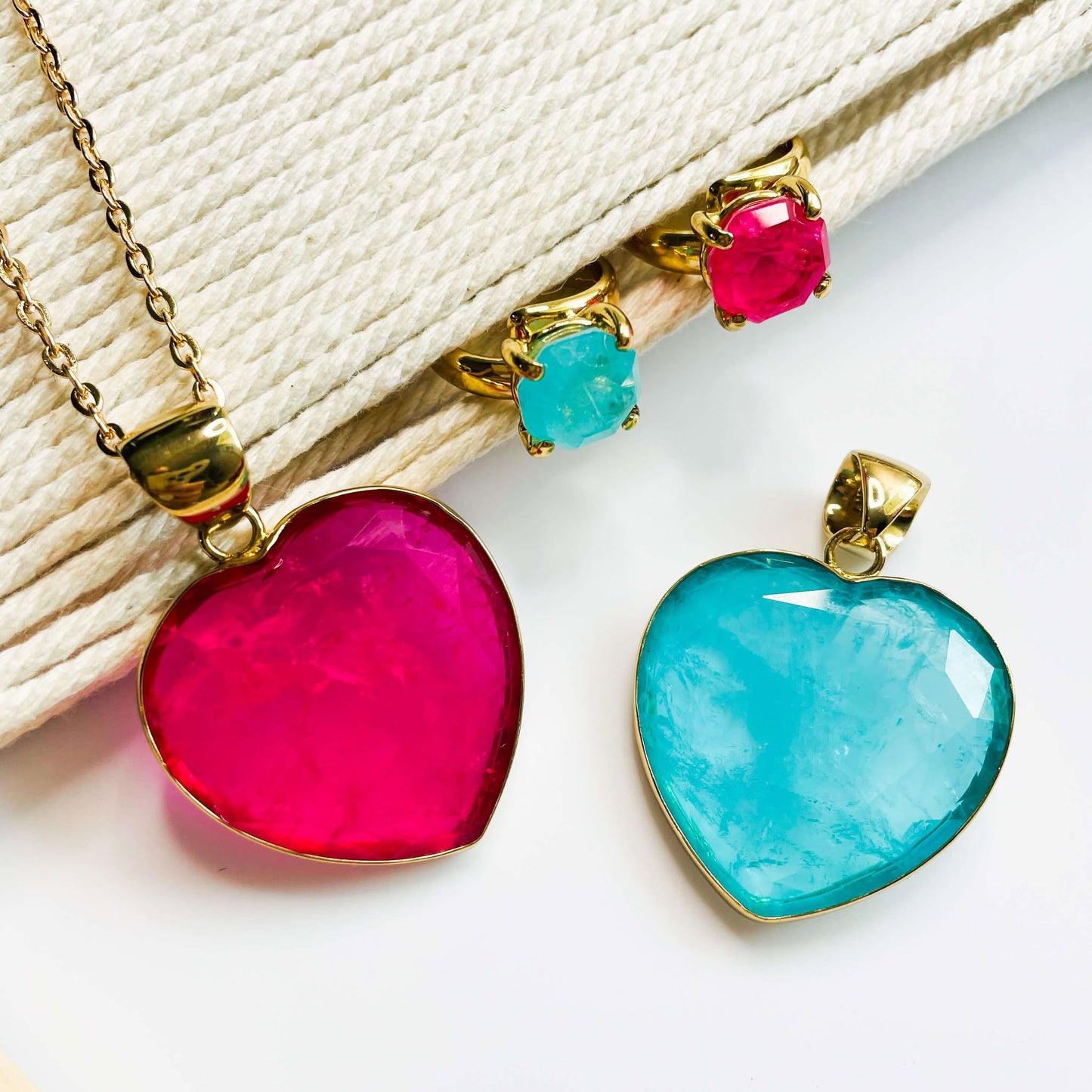 Fusion Hearts Pendant & Ring - Alchemia