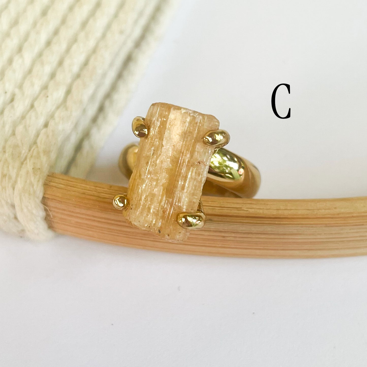 Golden Imperial Topaz Progn Ring - Alchemia Gold