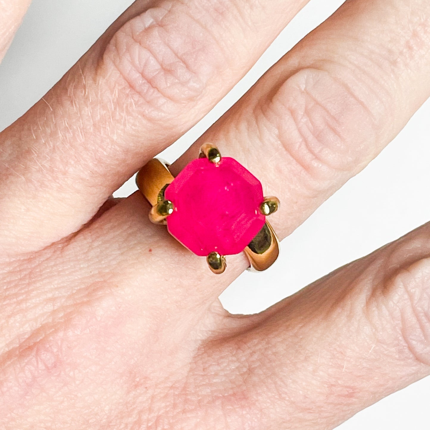 Neon Colored Fusion Gemstone Prong Ring - Alchemia