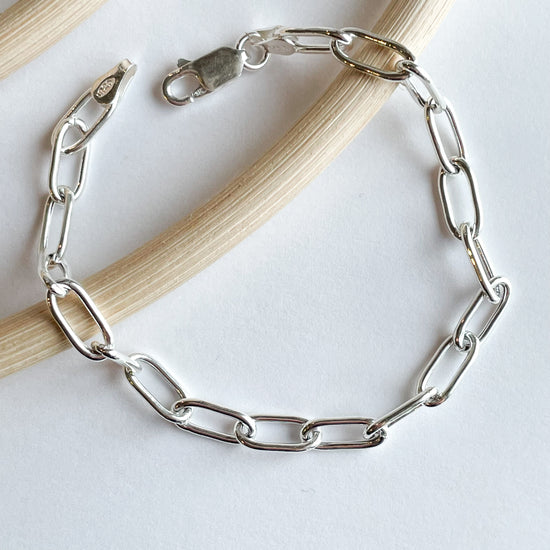 Cable Link Bracelet - Solid Sterling Silver