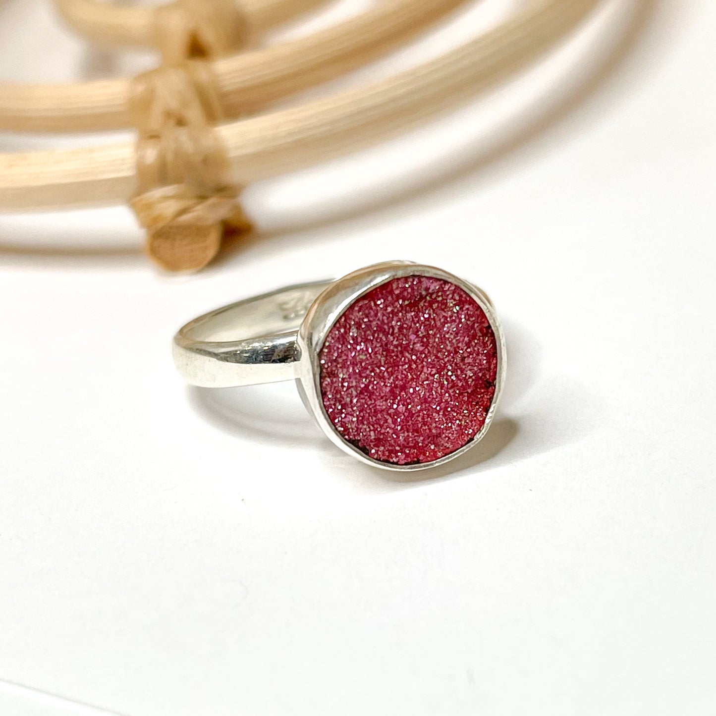 Neon Druzy Polka Dot Ring - Both Metals