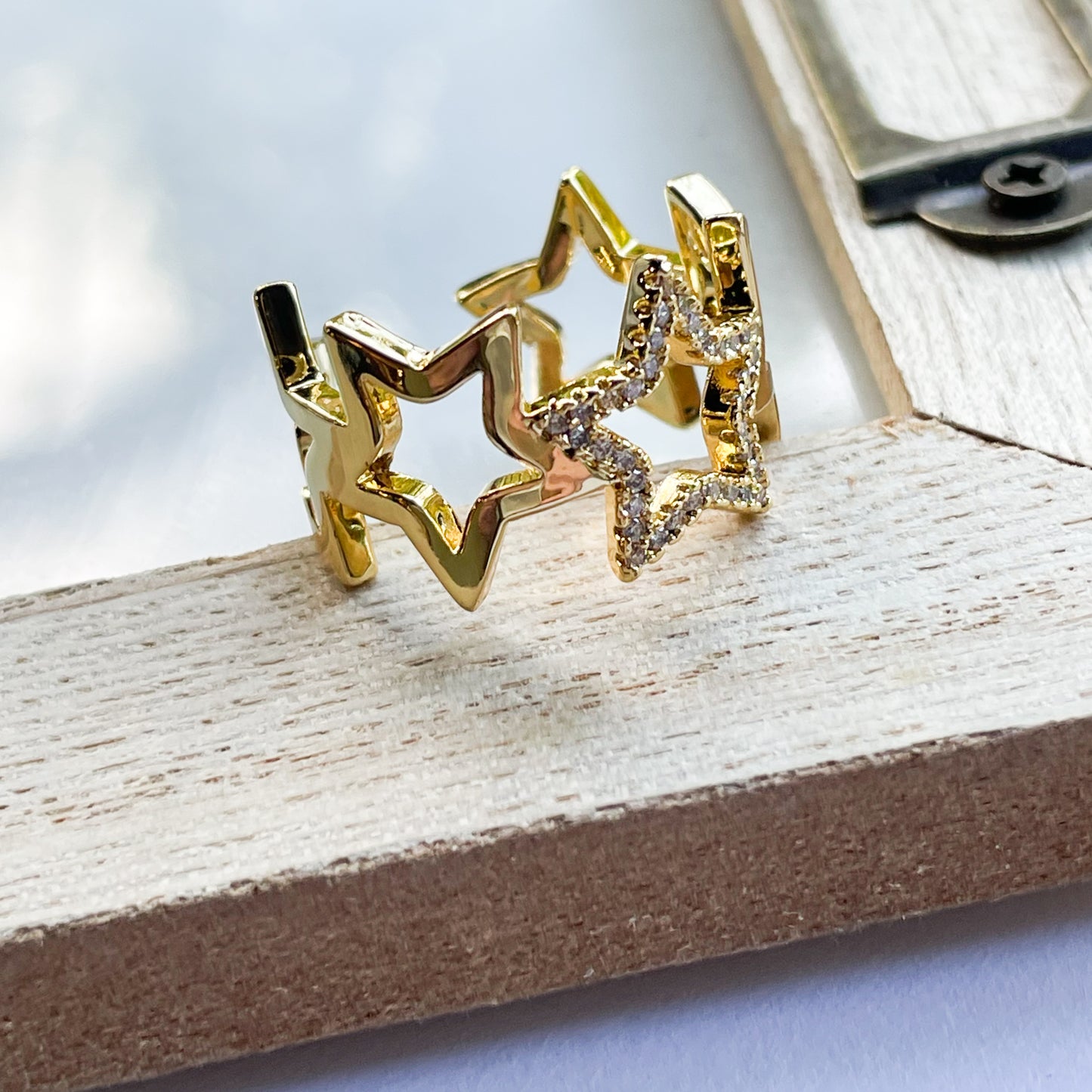 Star CZ Ring - 18K Gold Filled