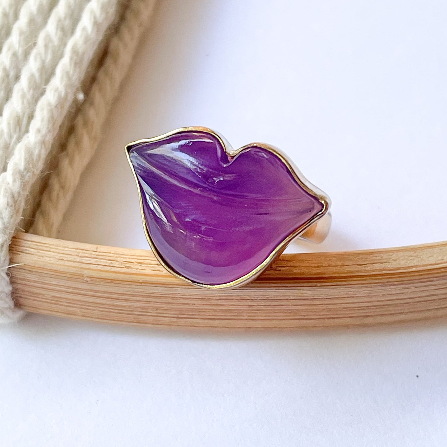 Colorful Chalcedony Lip Ring - Alchemia