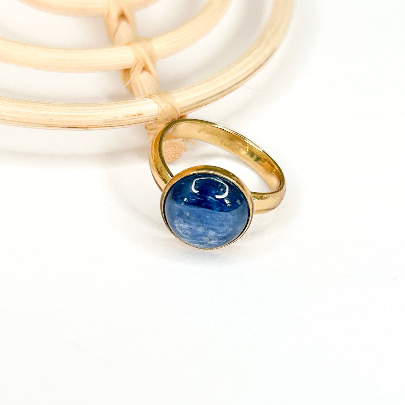 Dainty Kyanite Polka Dot Ring - Alchemia
