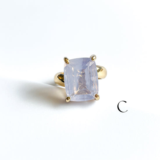 Lavender Quartz Prong Ring - Alchemia