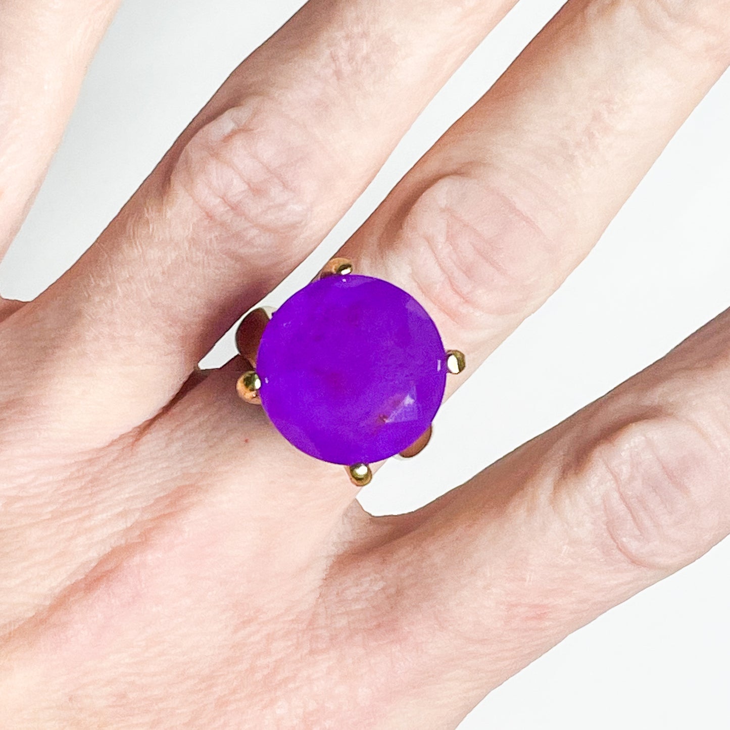 Neon Colored Fusion Gemstone Prong Ring - Alchemia