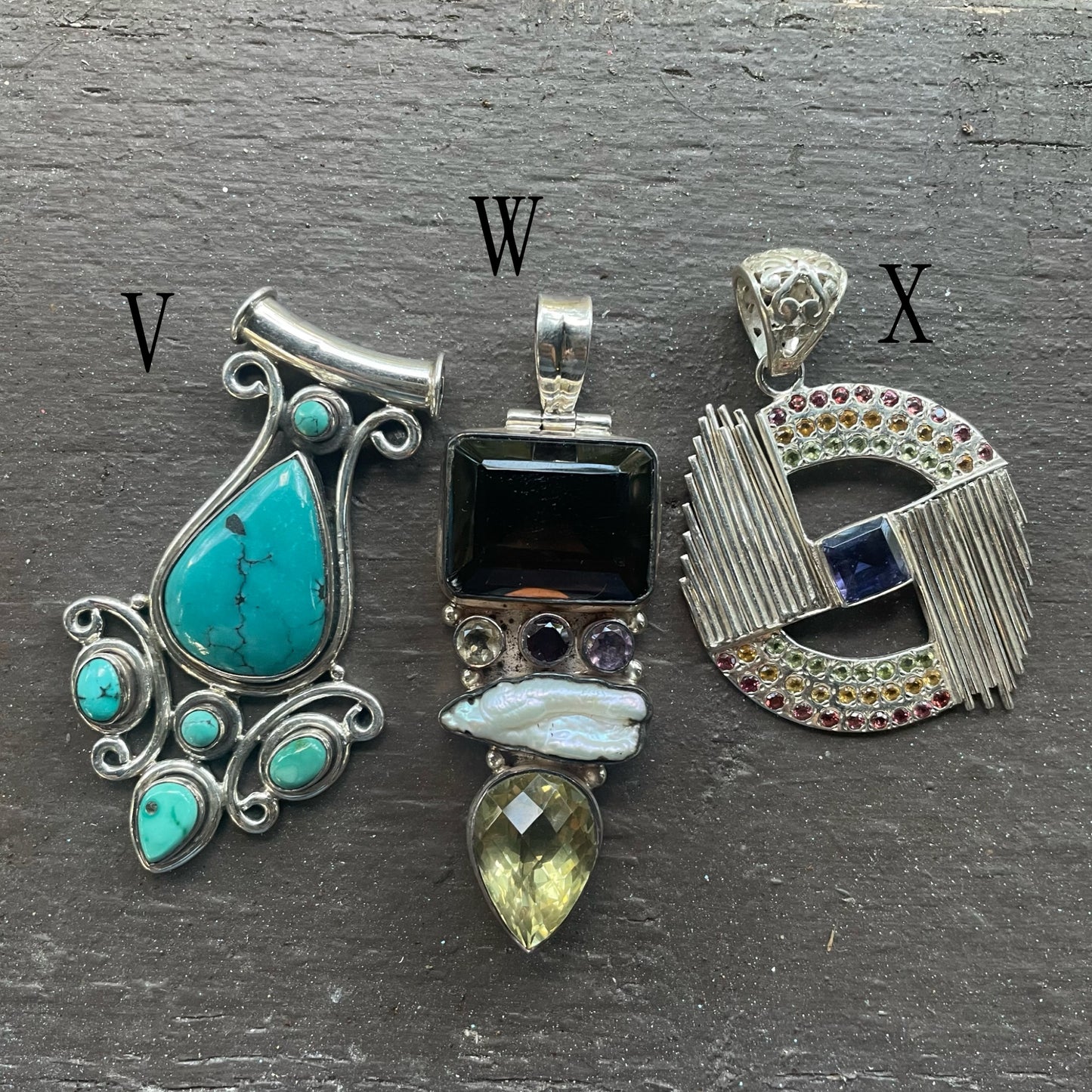 All Statement Solid Sterling Silver Unique Pendants!