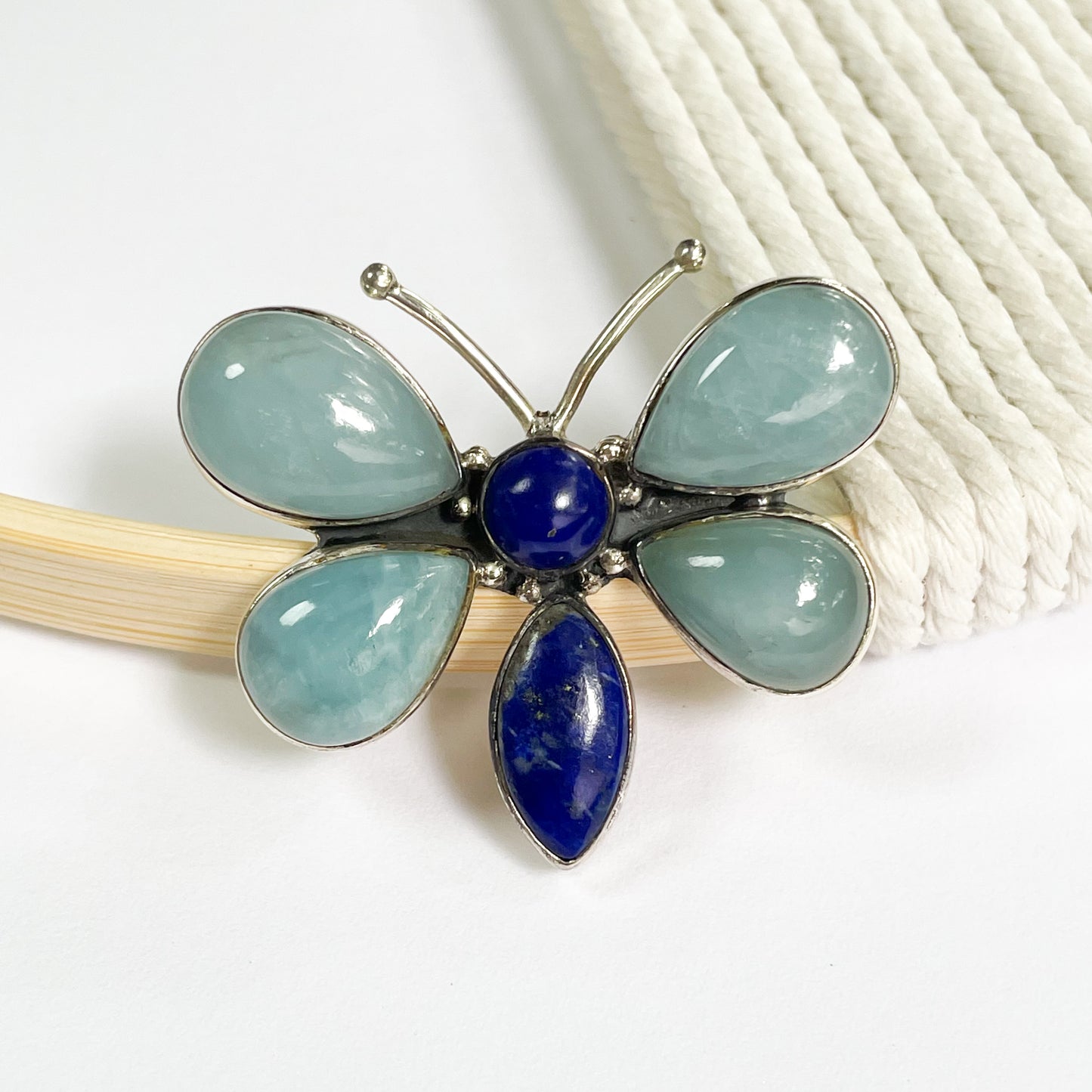 Dragonfly Multi Stone Ring - Solid Sterling Silver