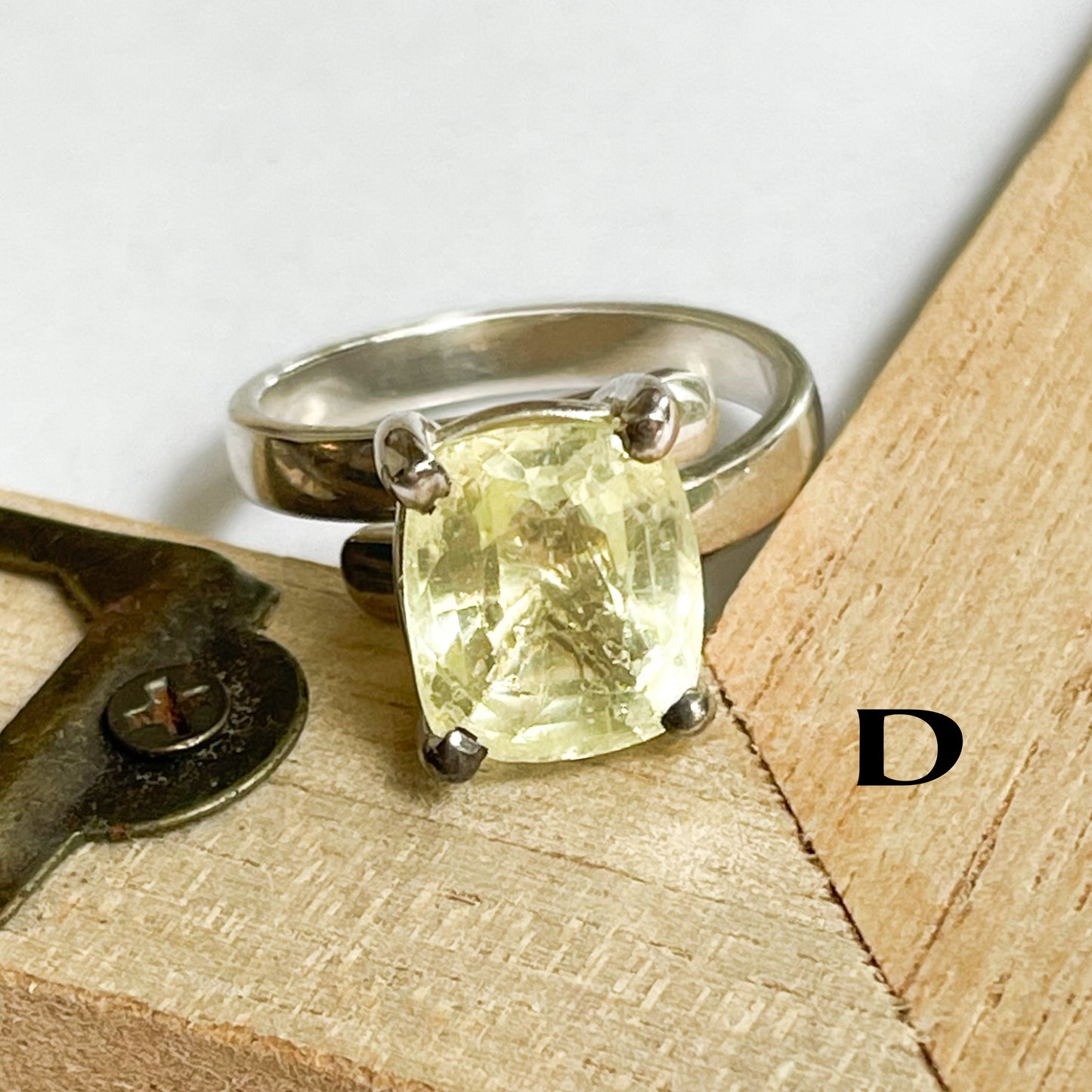 New Natural Sapphire Mix Prong Ring - Solid Sterling Silver