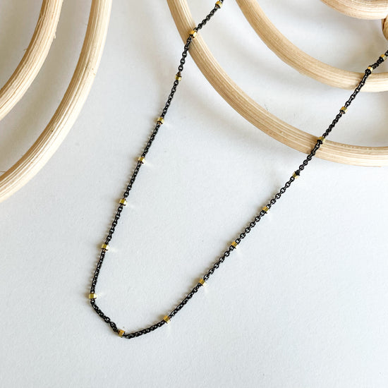 Black Rhodium Accent Chain - Solid Sterling Silver