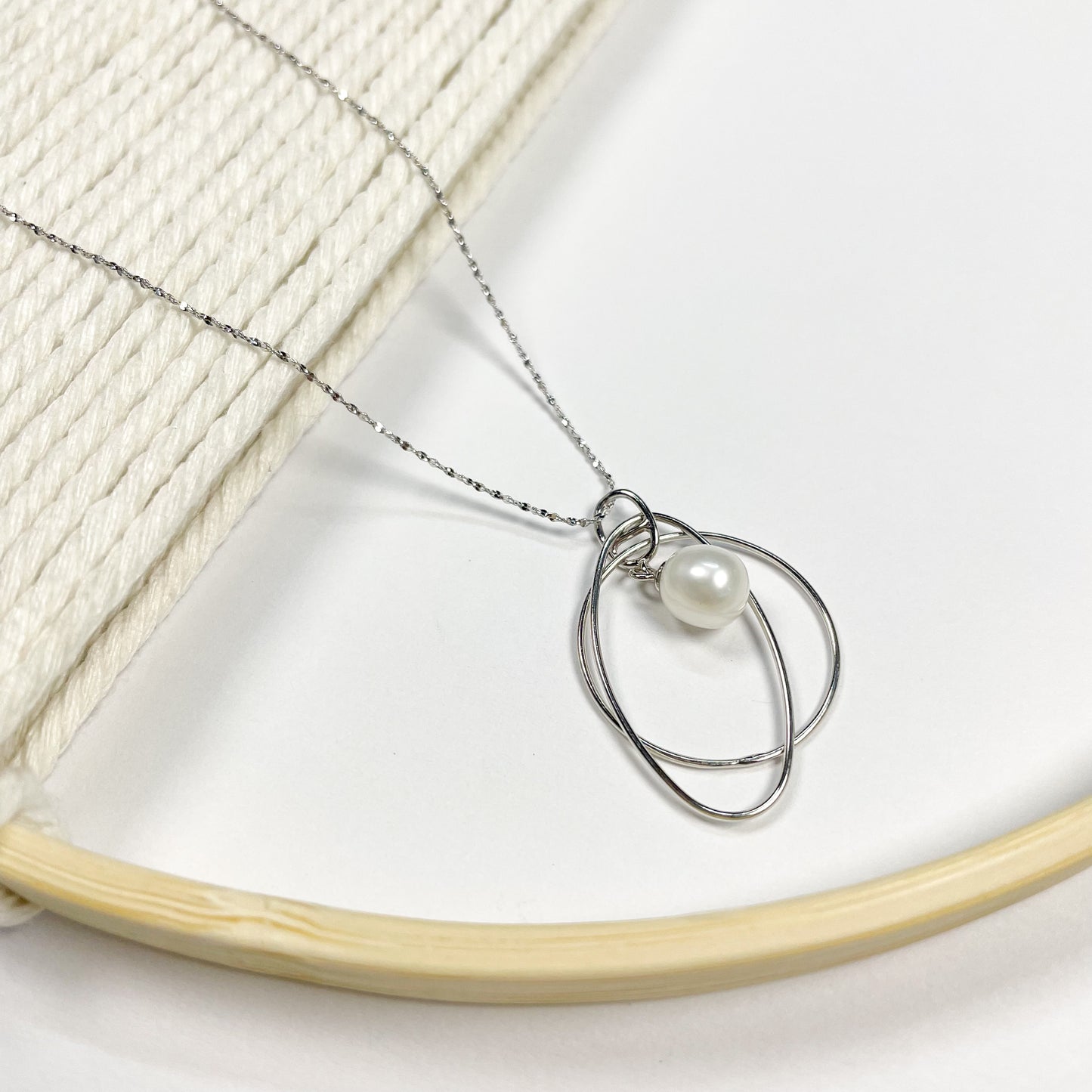 Pearl Galaxy Necklace - Solid Sterling Silver