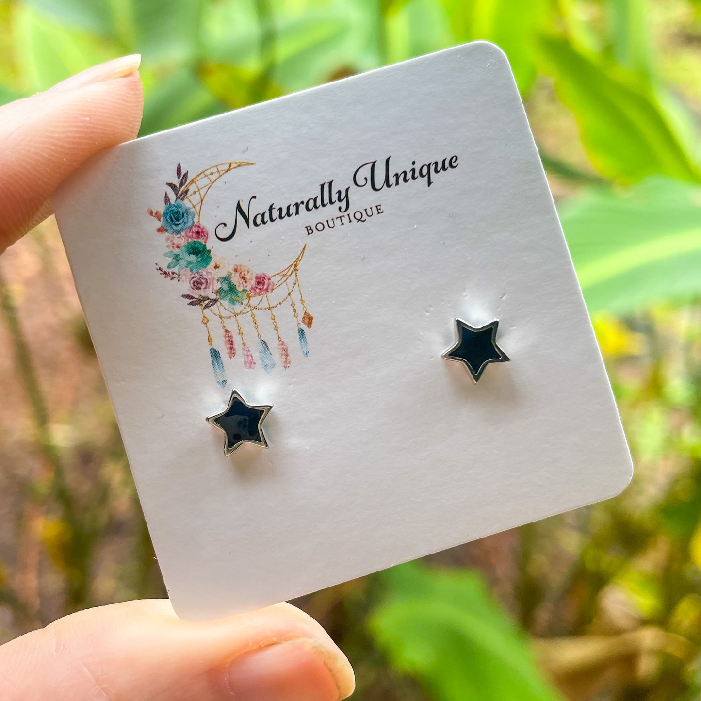 Black Star Studs-Solid Sterling Silver