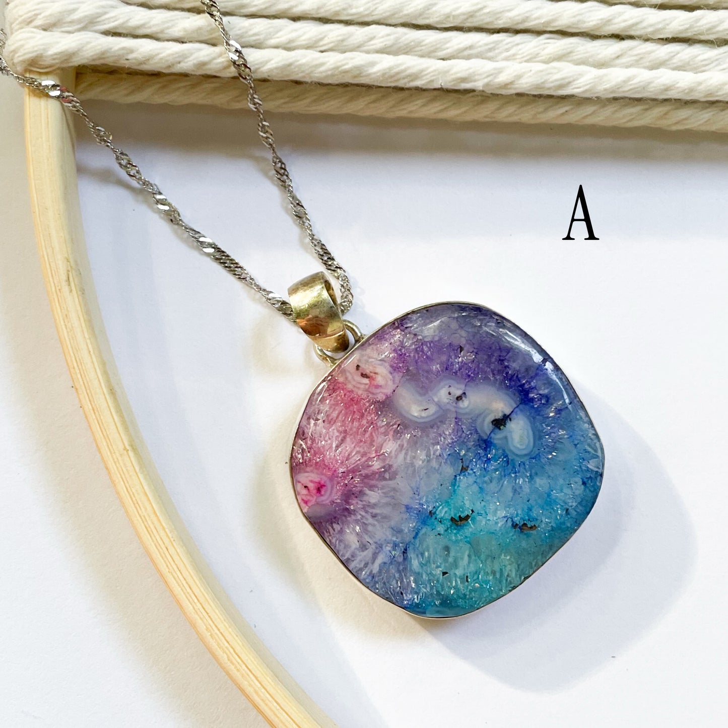 Unicorn Solar Quartz Pendants - Solid Sterling Silver