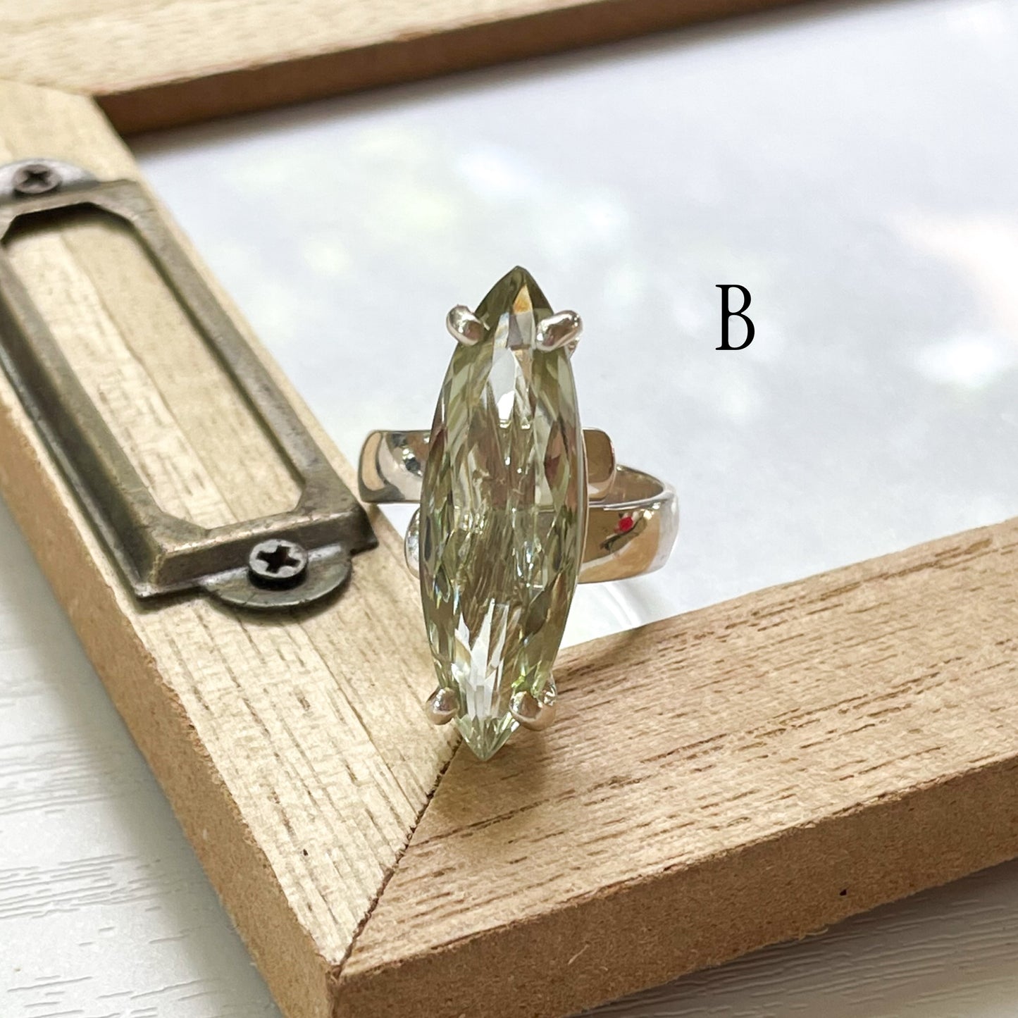 Prestolite Prong Ring - Solid Sterling Silver
