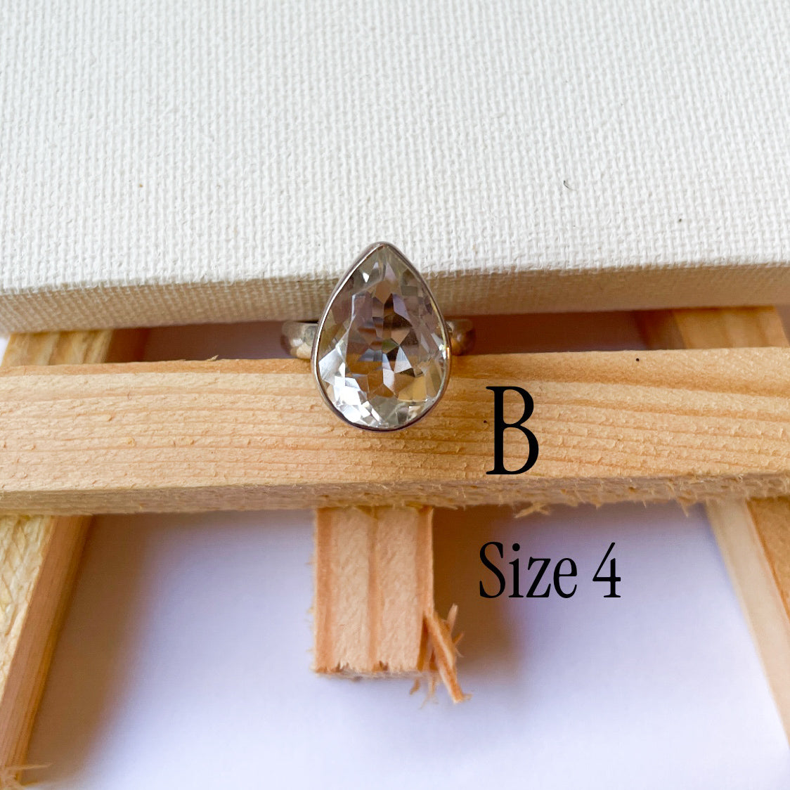 Variety of Stone in Minimalist Size 4 Rings - Solid Sterling Silver