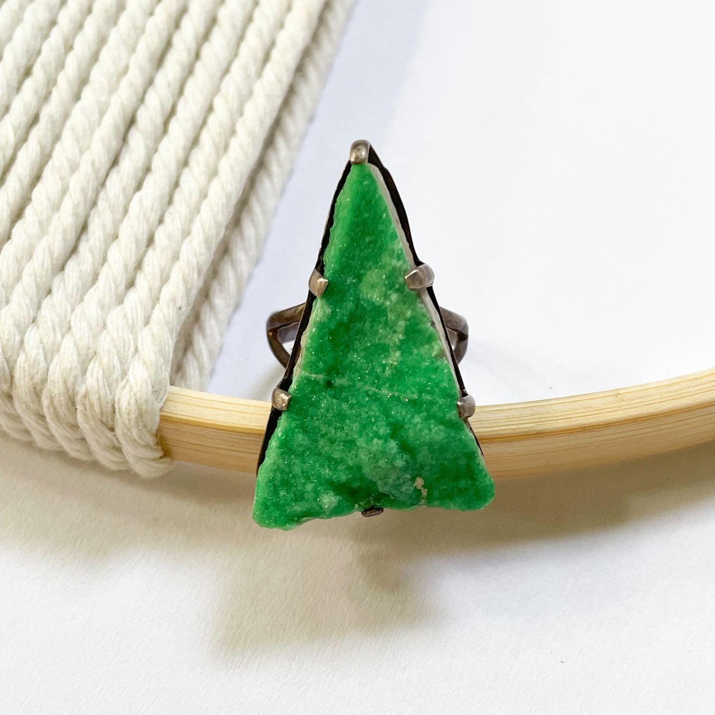 Green Arrow Druzy Ring - Size 7.5 - Starborn