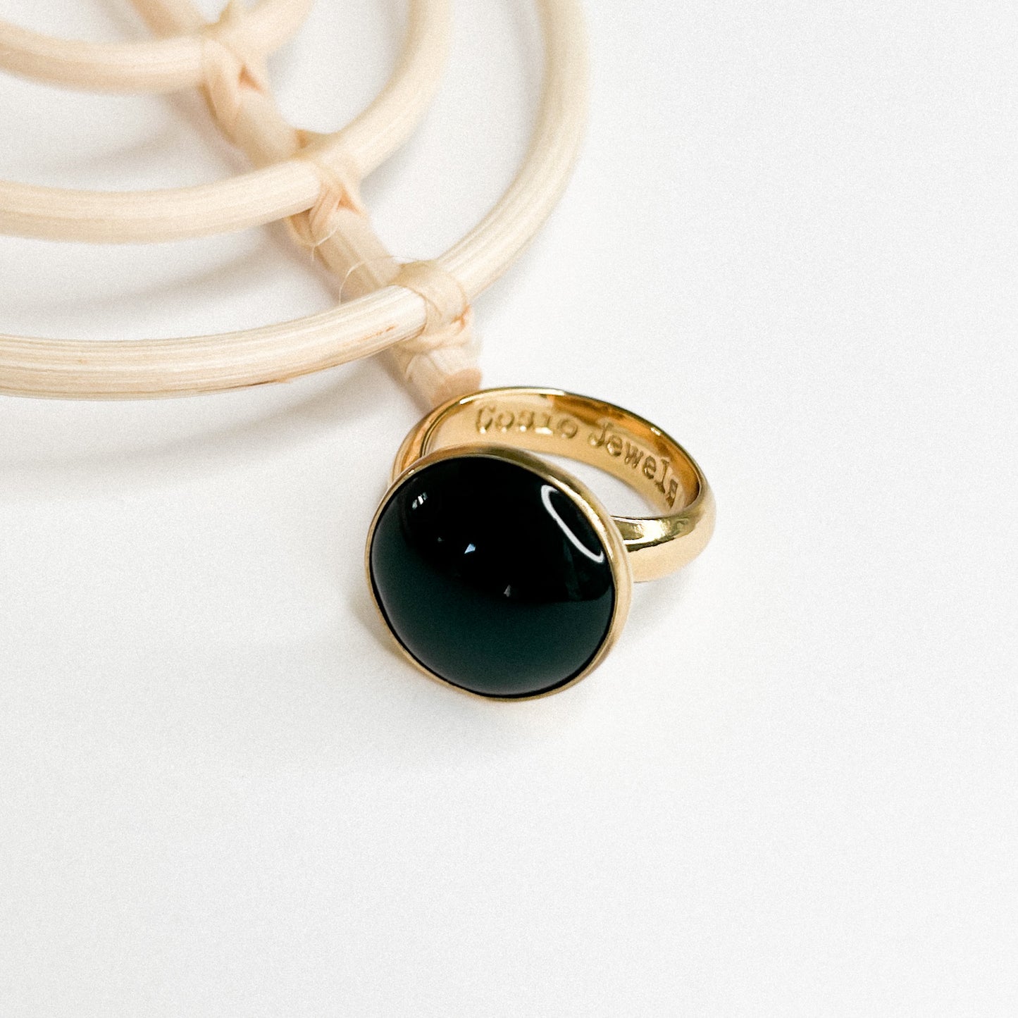 Green Onyx Polka Dot Ring-Alchemia