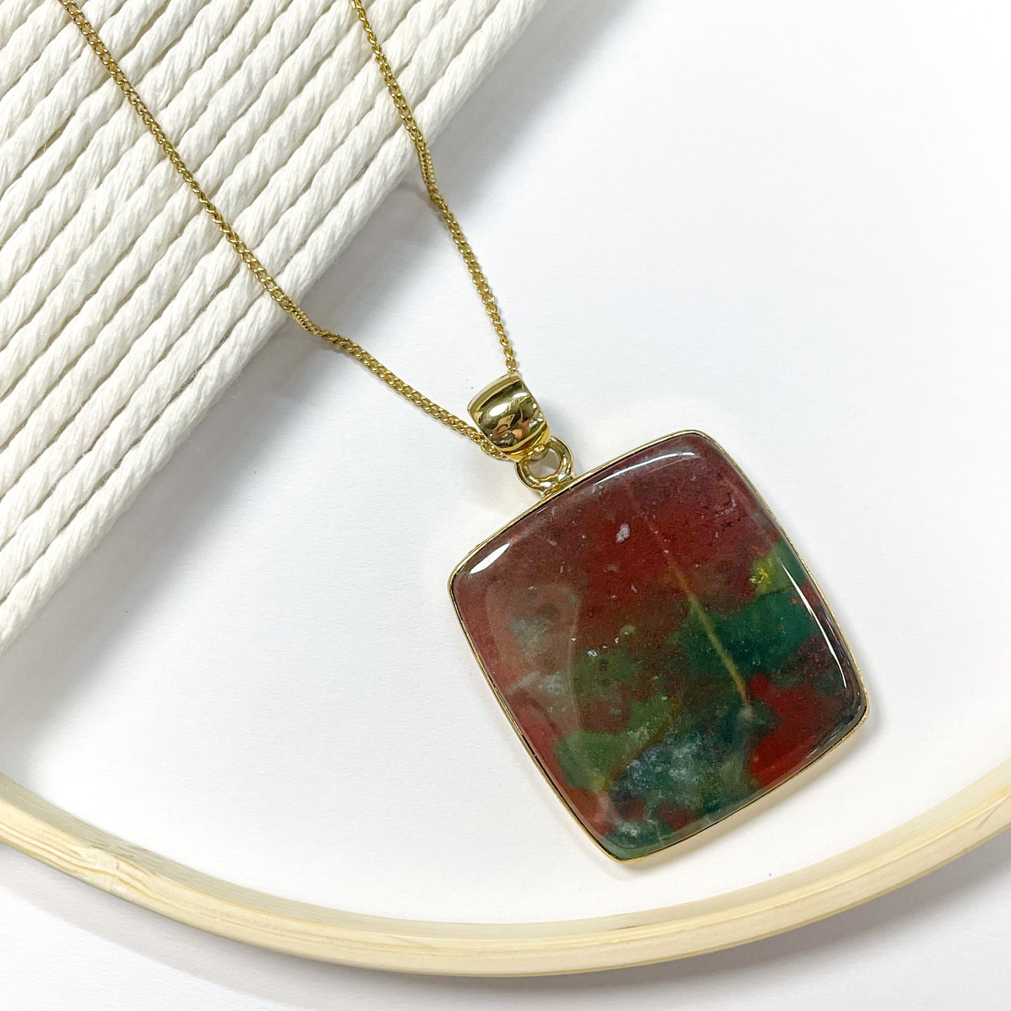 Bloodstone Pendant - Alchemia Gold