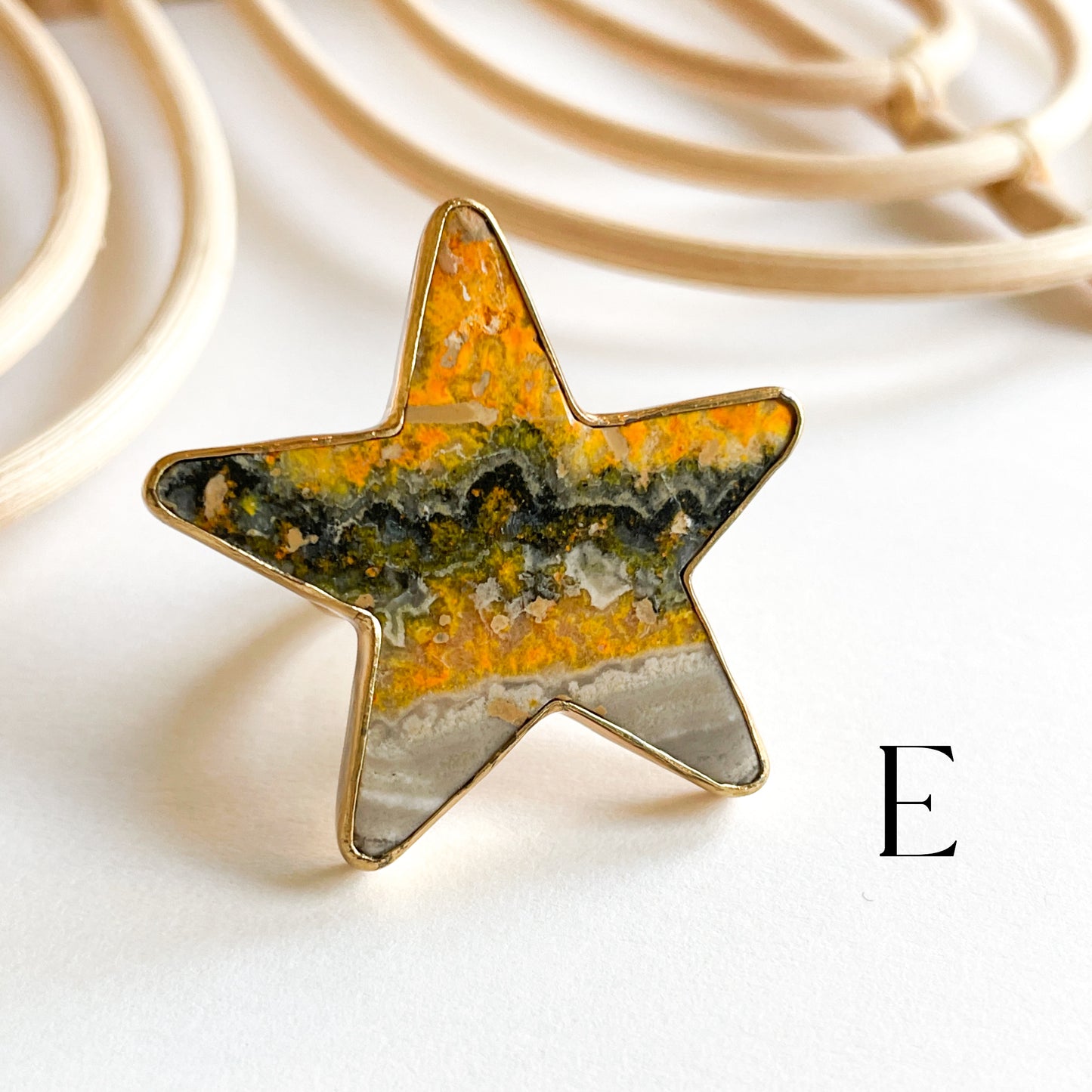 Bumblebee Jasper Star Ring - Alchemia