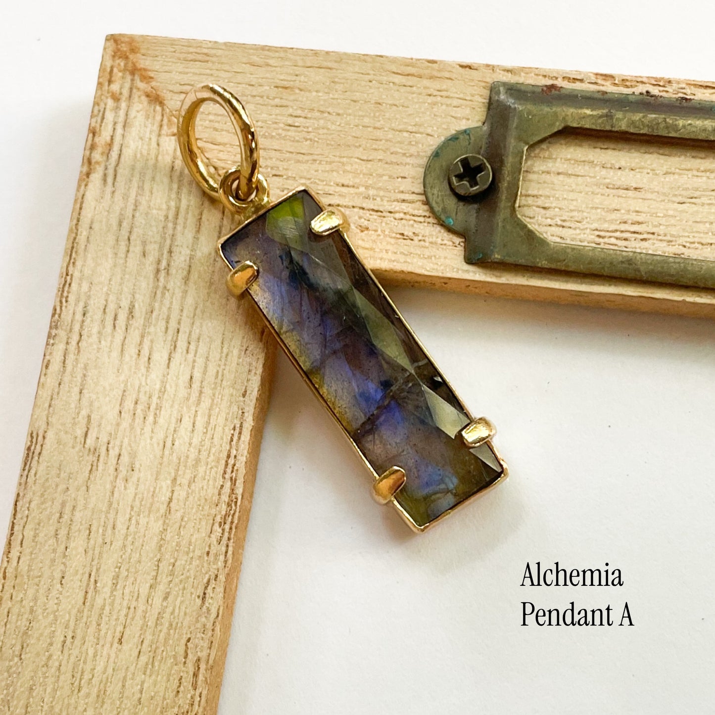 Labradorite Slim Bezel Prong Collection - Both Metals