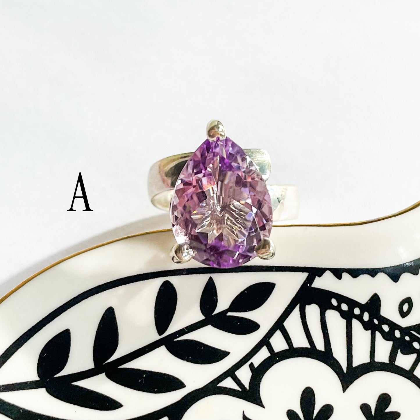 Rose DE France Prong Ring - Solid Sterling Silver
