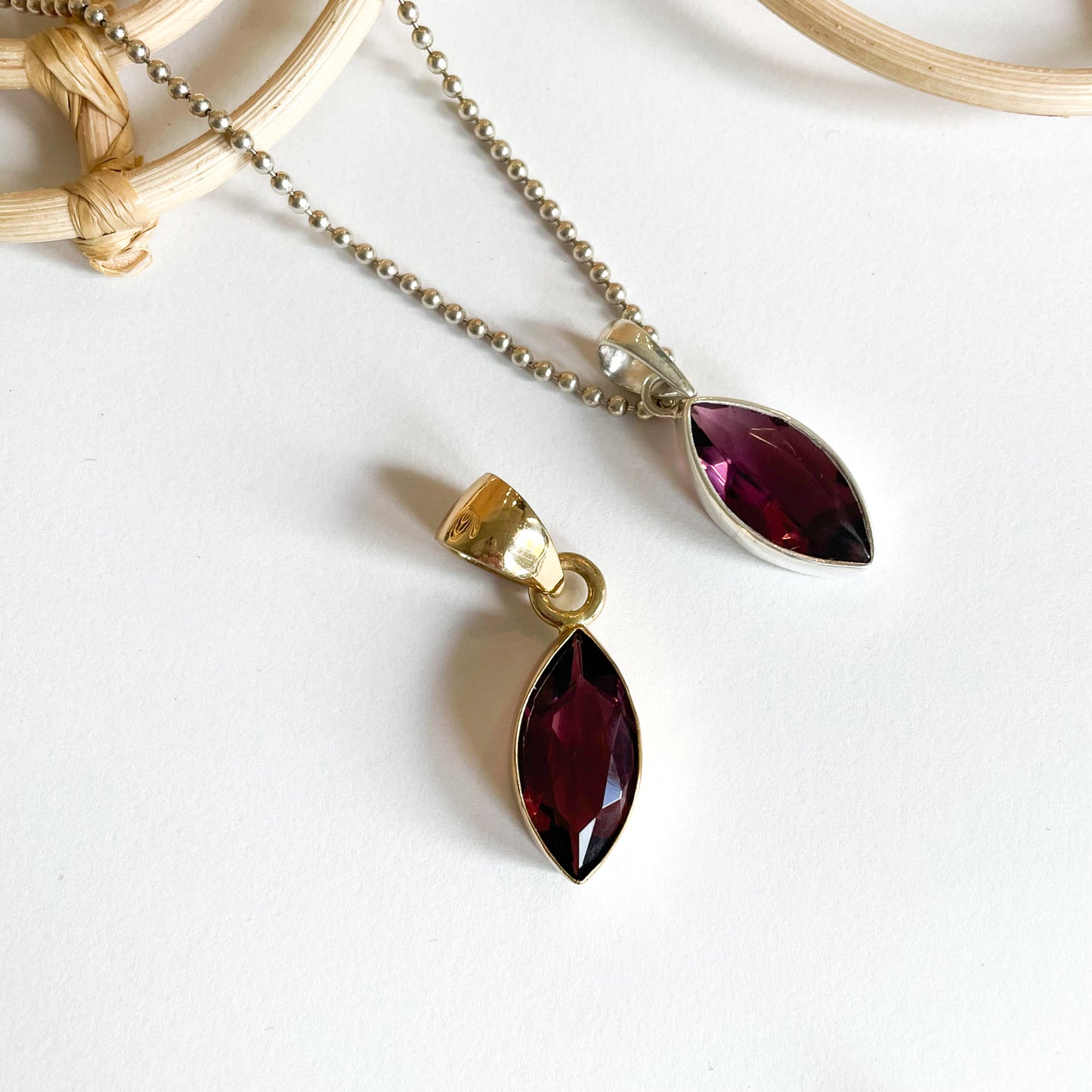 Mauve CZ Marquee Pendant - Alchemia