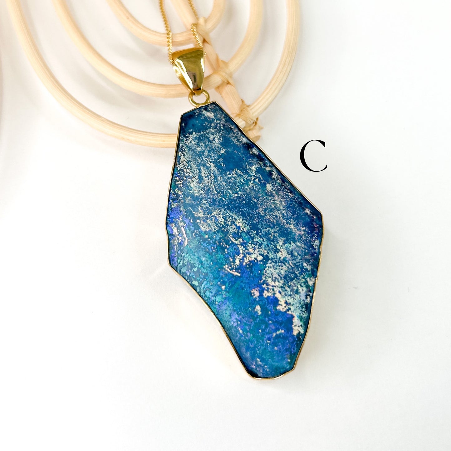 Roman Glass Pendant - Both Metals