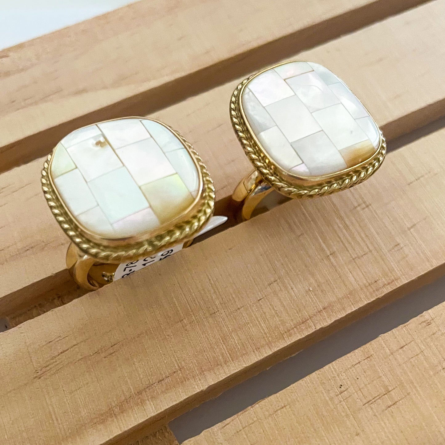 Mother of Pearl Mosaic Rings - Alchemia