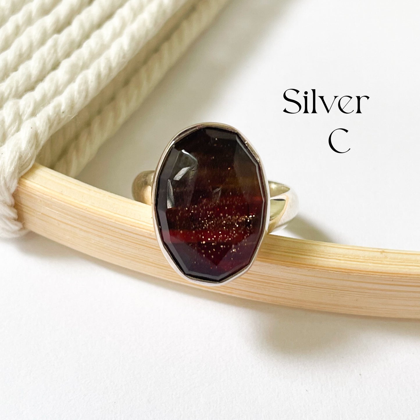 Brown Shimmer Rings - Both Metals