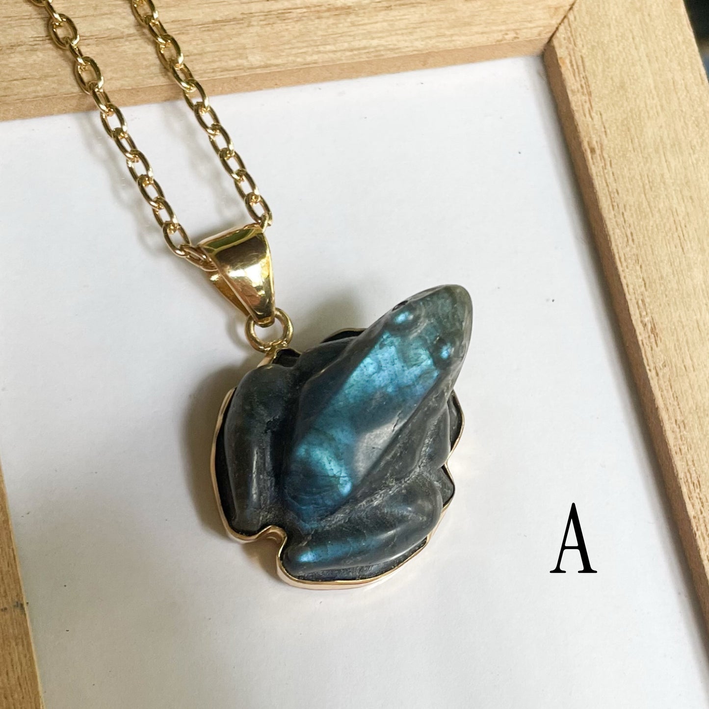 Labradorite Frog Pendant - Alchemia or Sterling