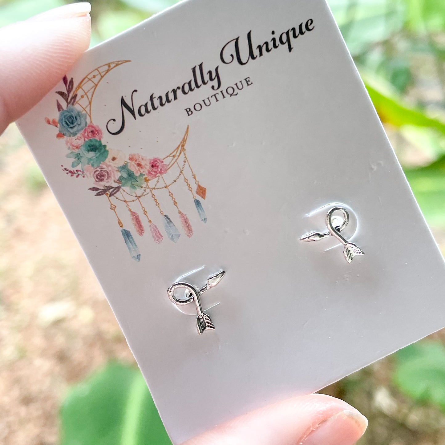 Twisted Arrow Studs - Solid Sterling Silver