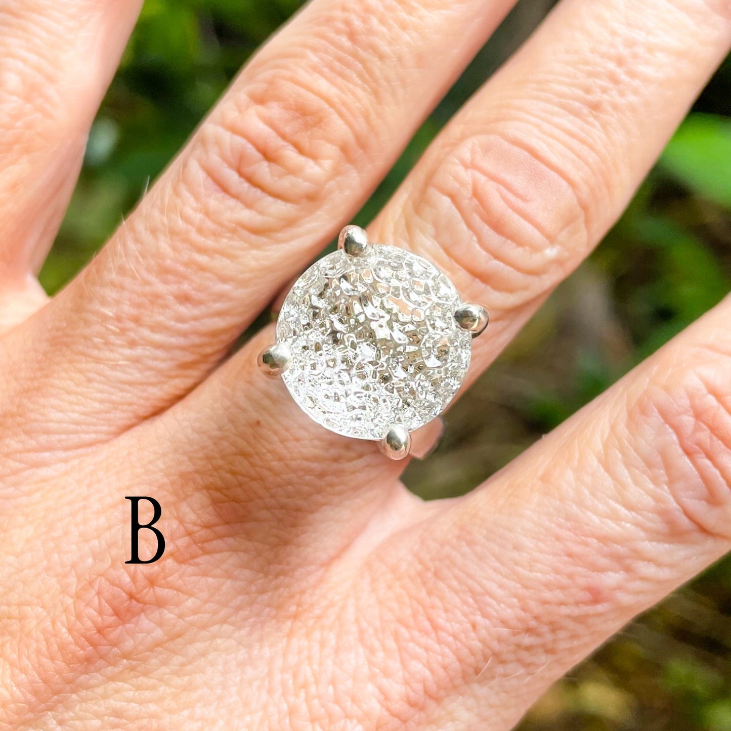 Clear Quartz Special Cut Prong Rings - Solid Sterling Silver
