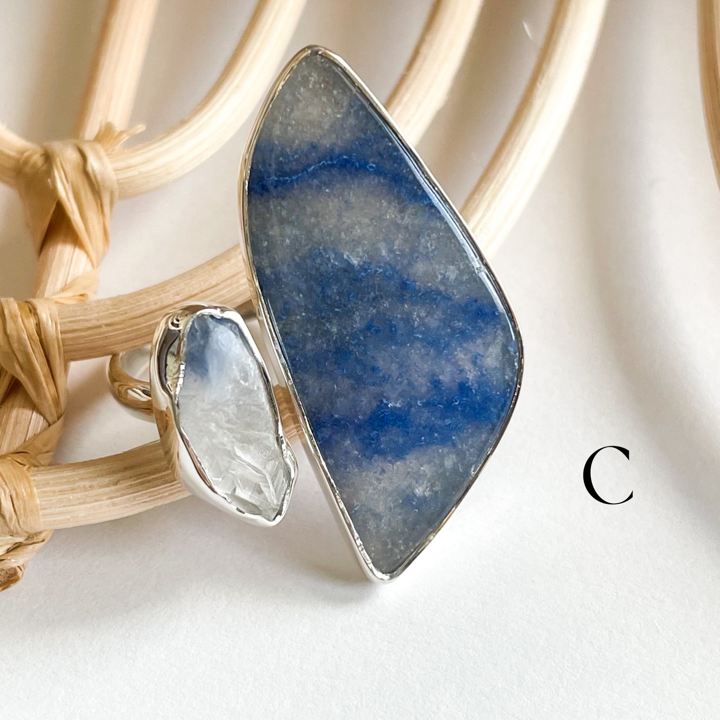 Dumortierite Ring - Solid Sterling Silver