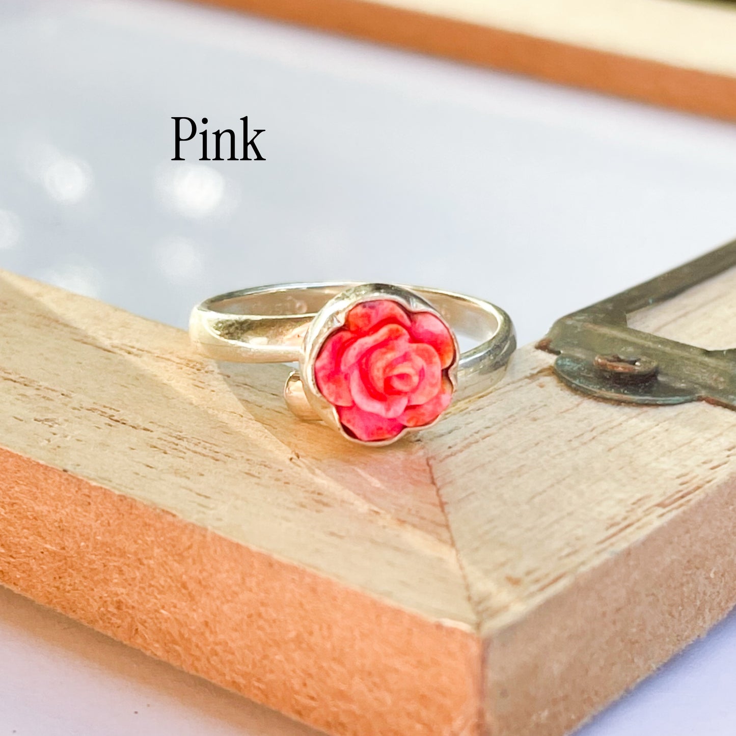 Colorful PIXIE Flower Ring - Solid Sterling Silver