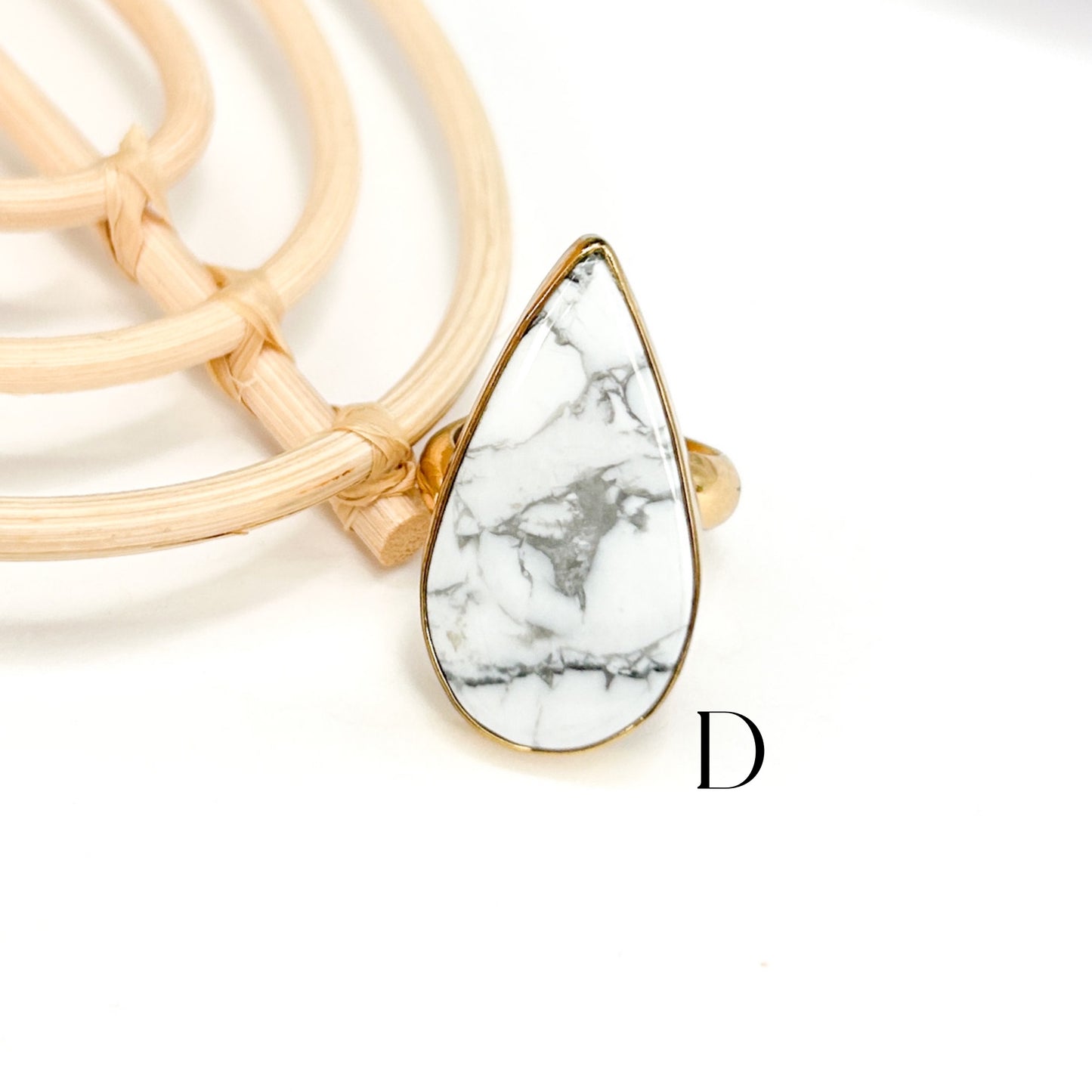 White Howlite Ring Mix - Alchemia