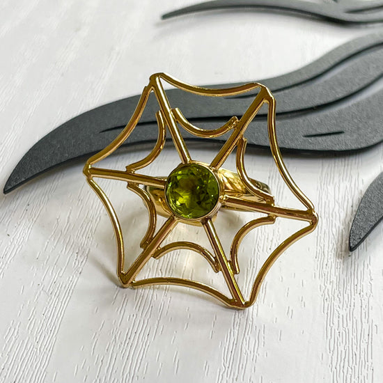Halloween Spider Web Ring & Pendant  - Alchemia Gold
