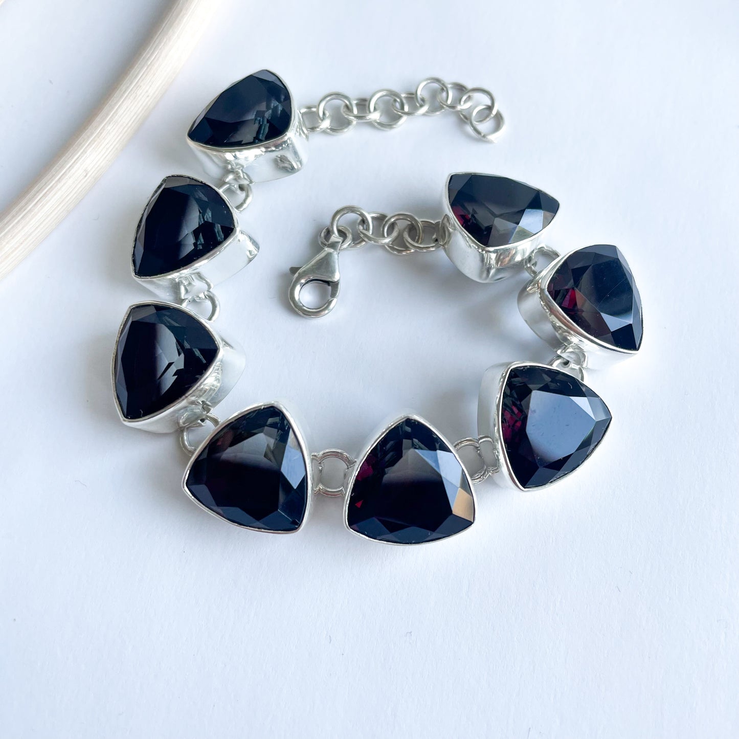 Bio Blk/Wht Bracelet - Both Metals