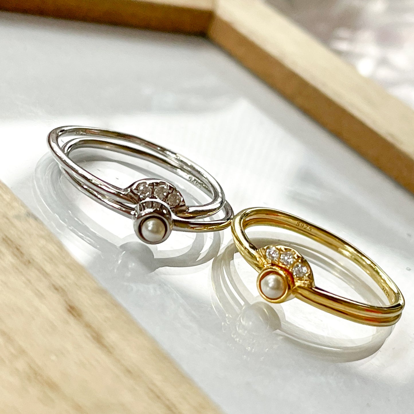 Snug & Fit Pearl Sized Ring - SSS  or Vermeil