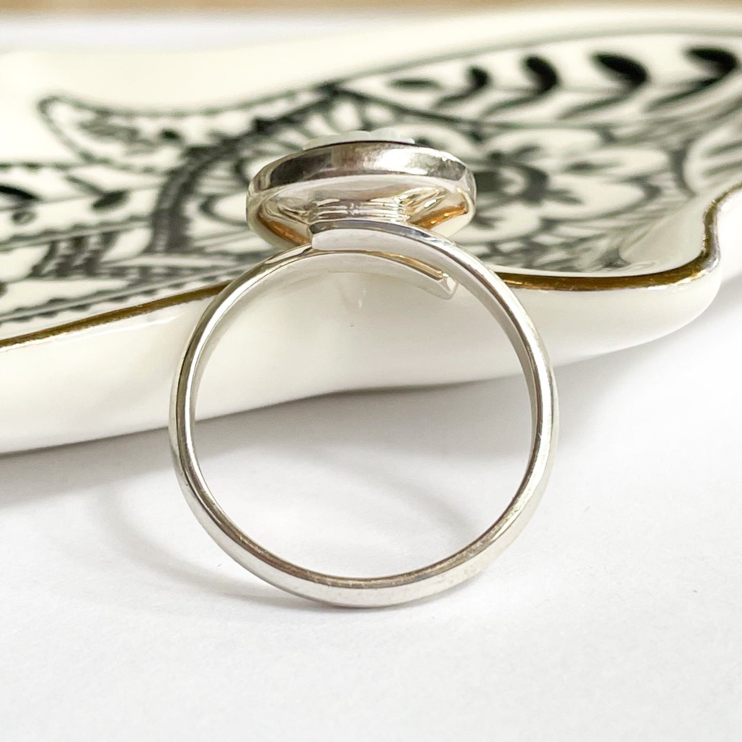 Natural Ethiopian Opal Ring - Solid Sterling Silver