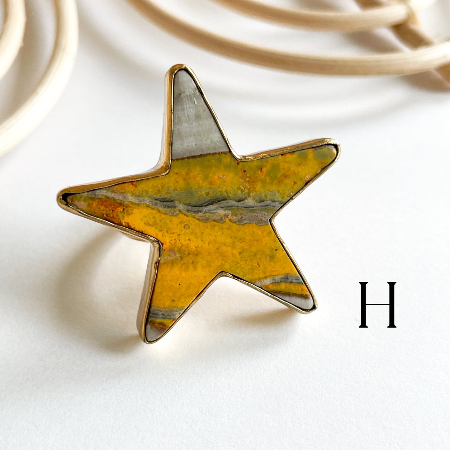Bumblebee Jasper Star Ring - Alchemia