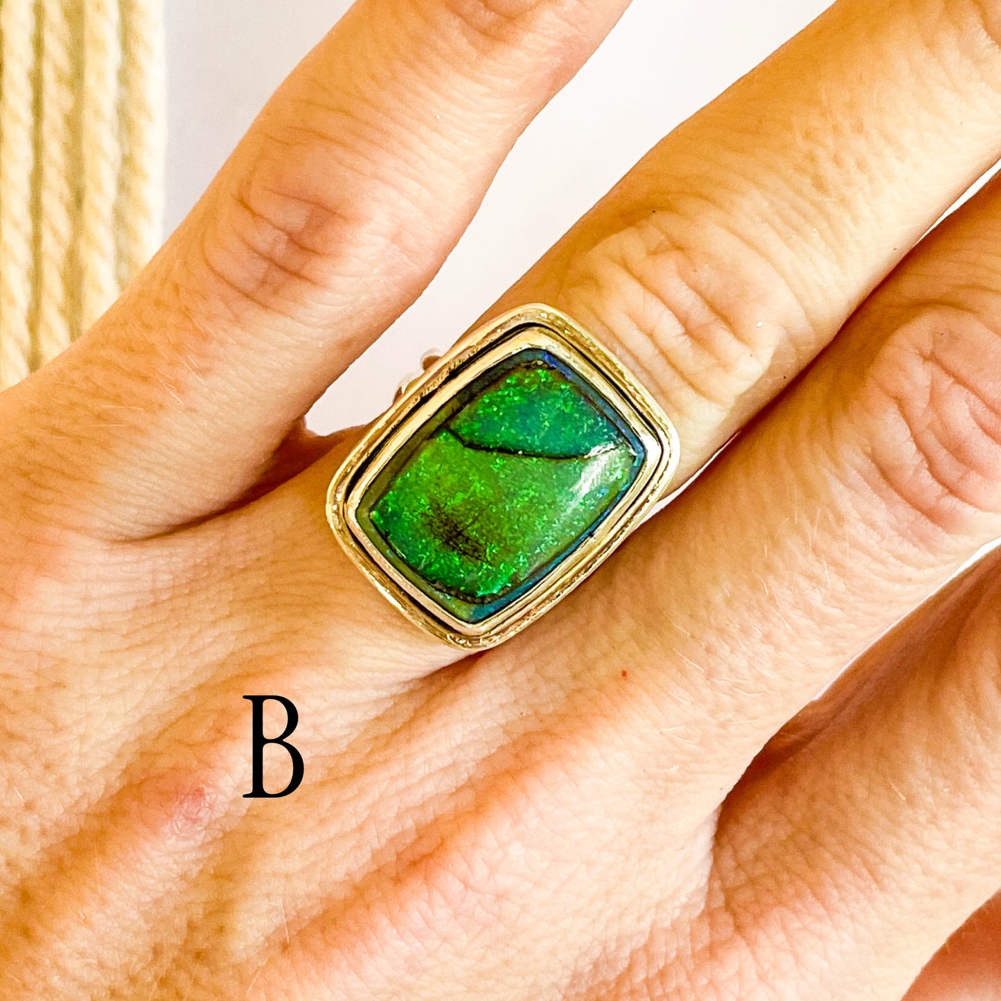 Monarch Sterling Opal Rings - Solid Sterling Silver