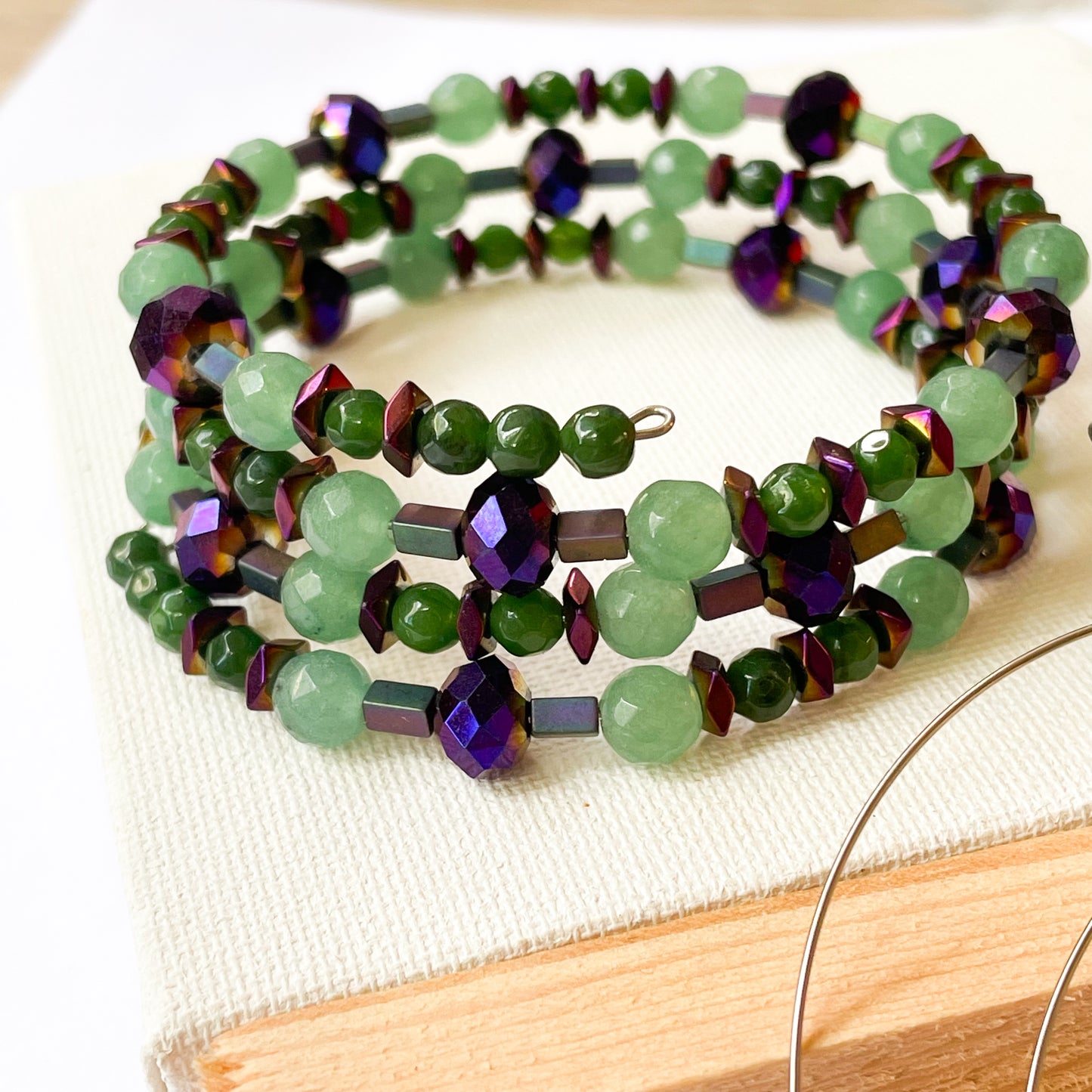 Green Spring Bracelet & Earring Set
