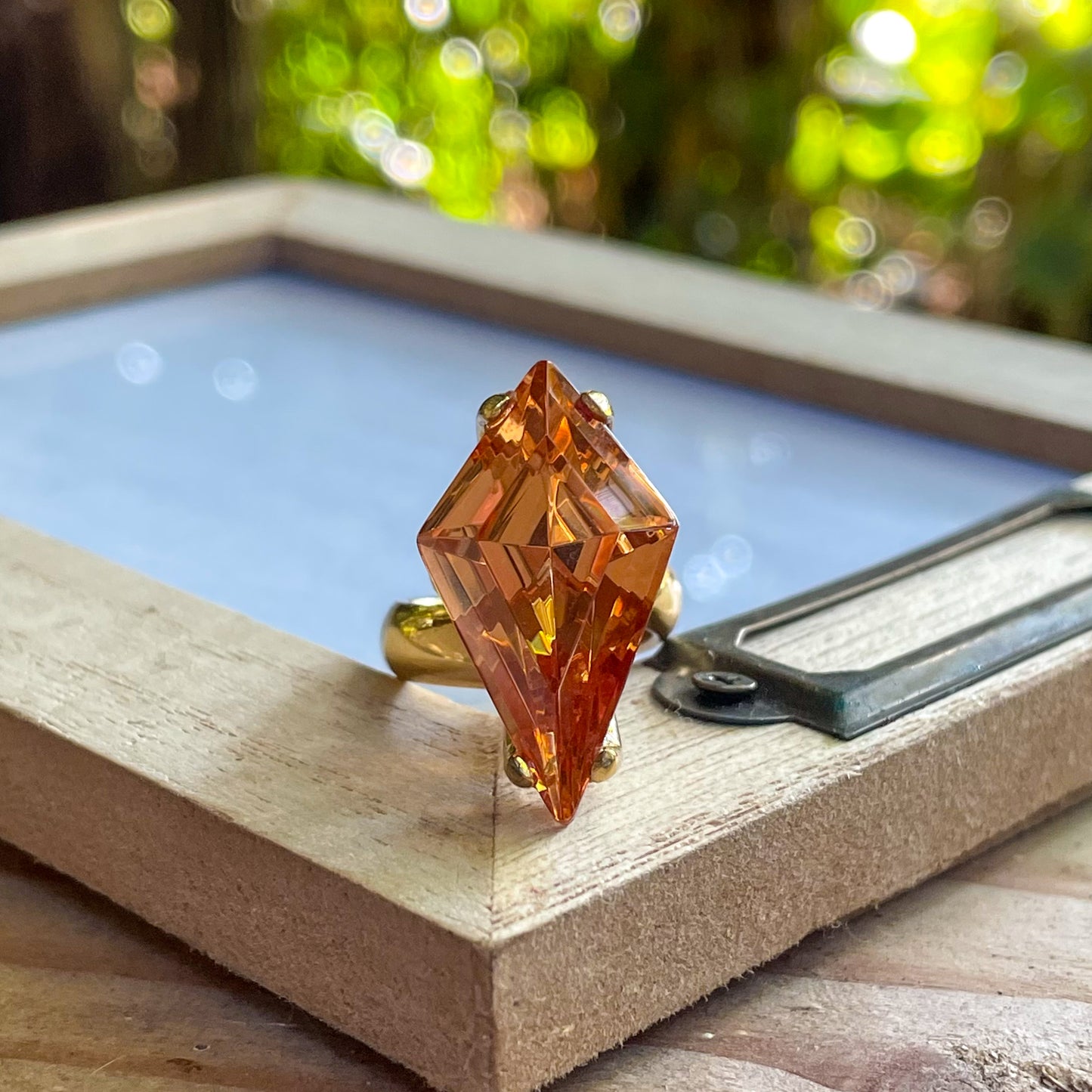 Colorful CZ Kite Prong Rings - Both Metals
