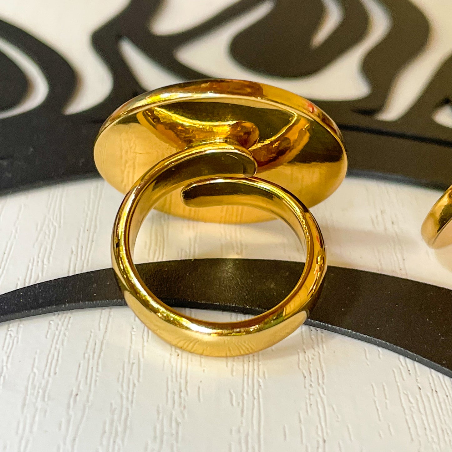 Mother of Pearl Sun Moon Ring - Alchemia Gold