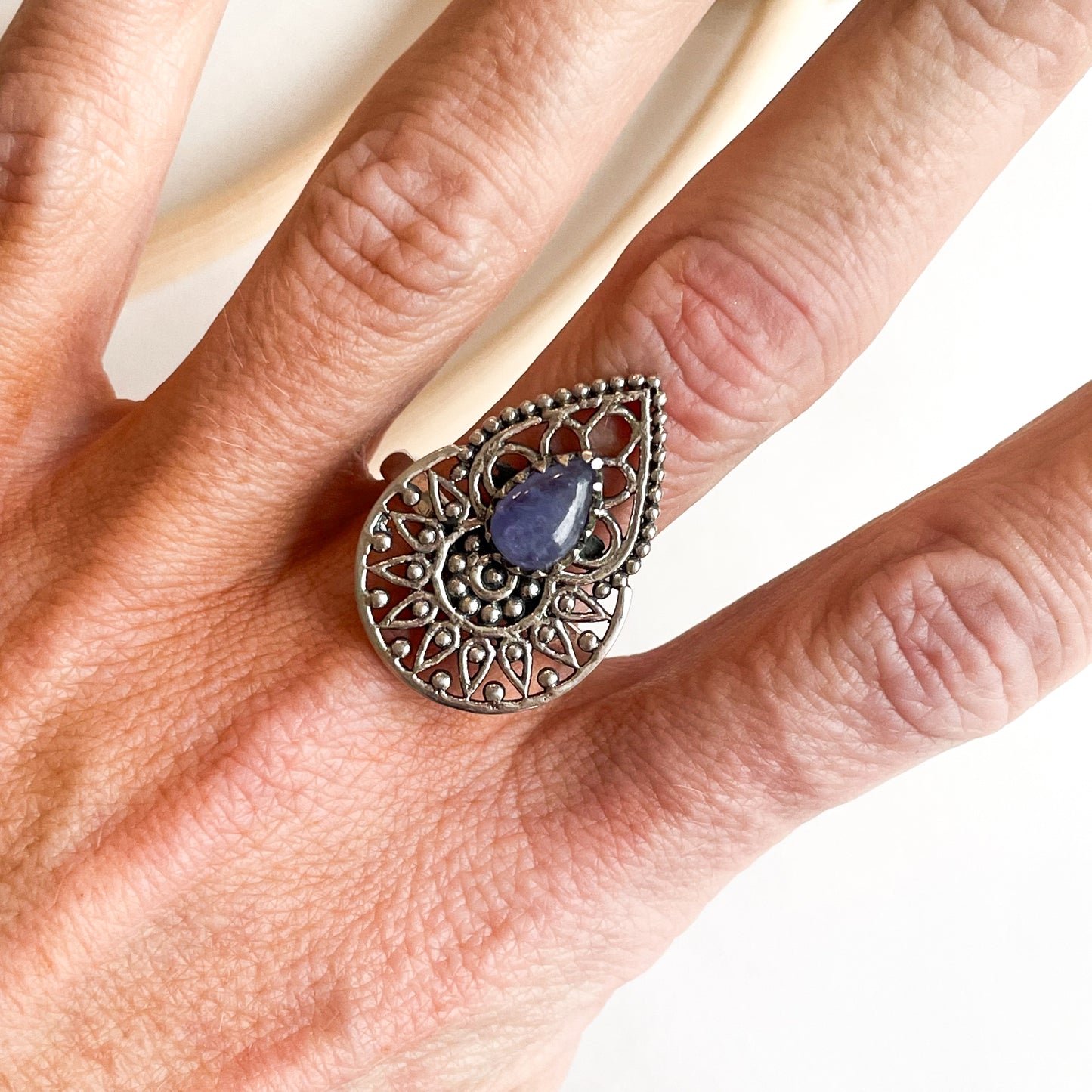 Tanzanite Ring - Solid Sterling Silver