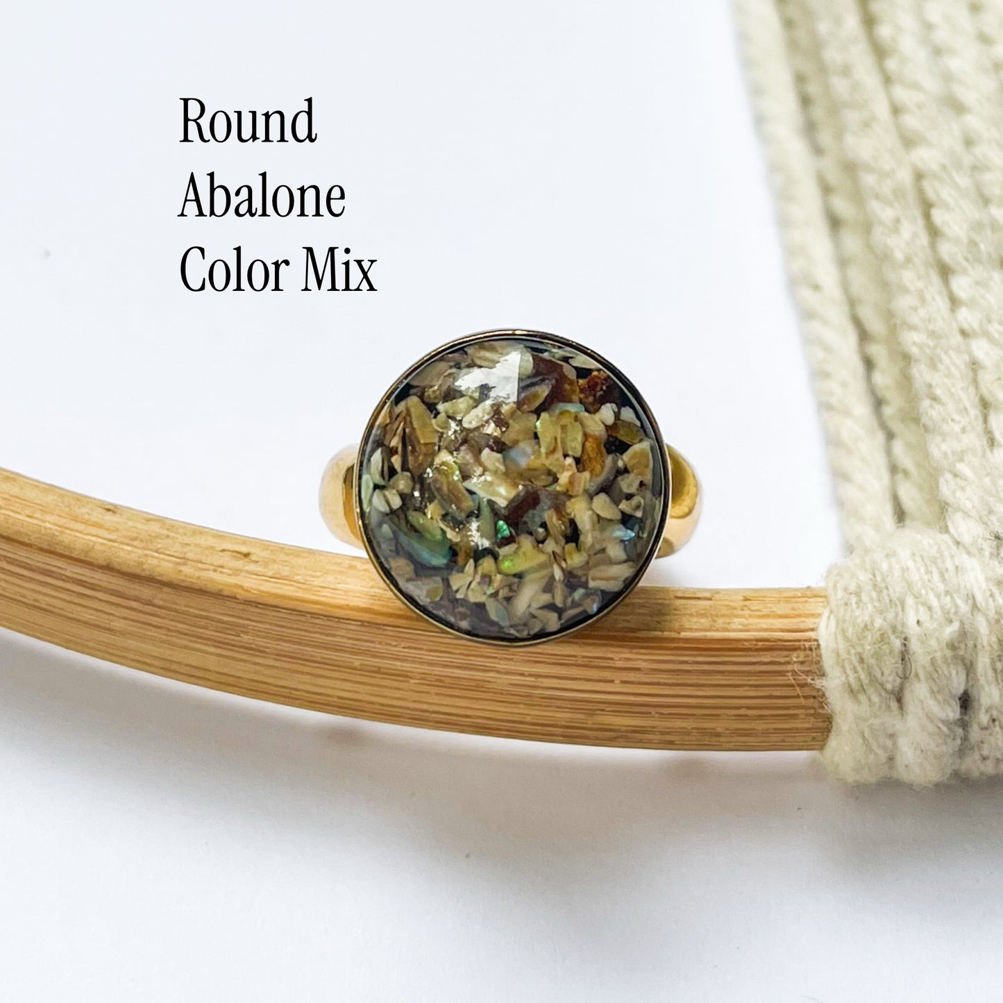 Shell Cluster Resin Doublet Ring - Alchemia