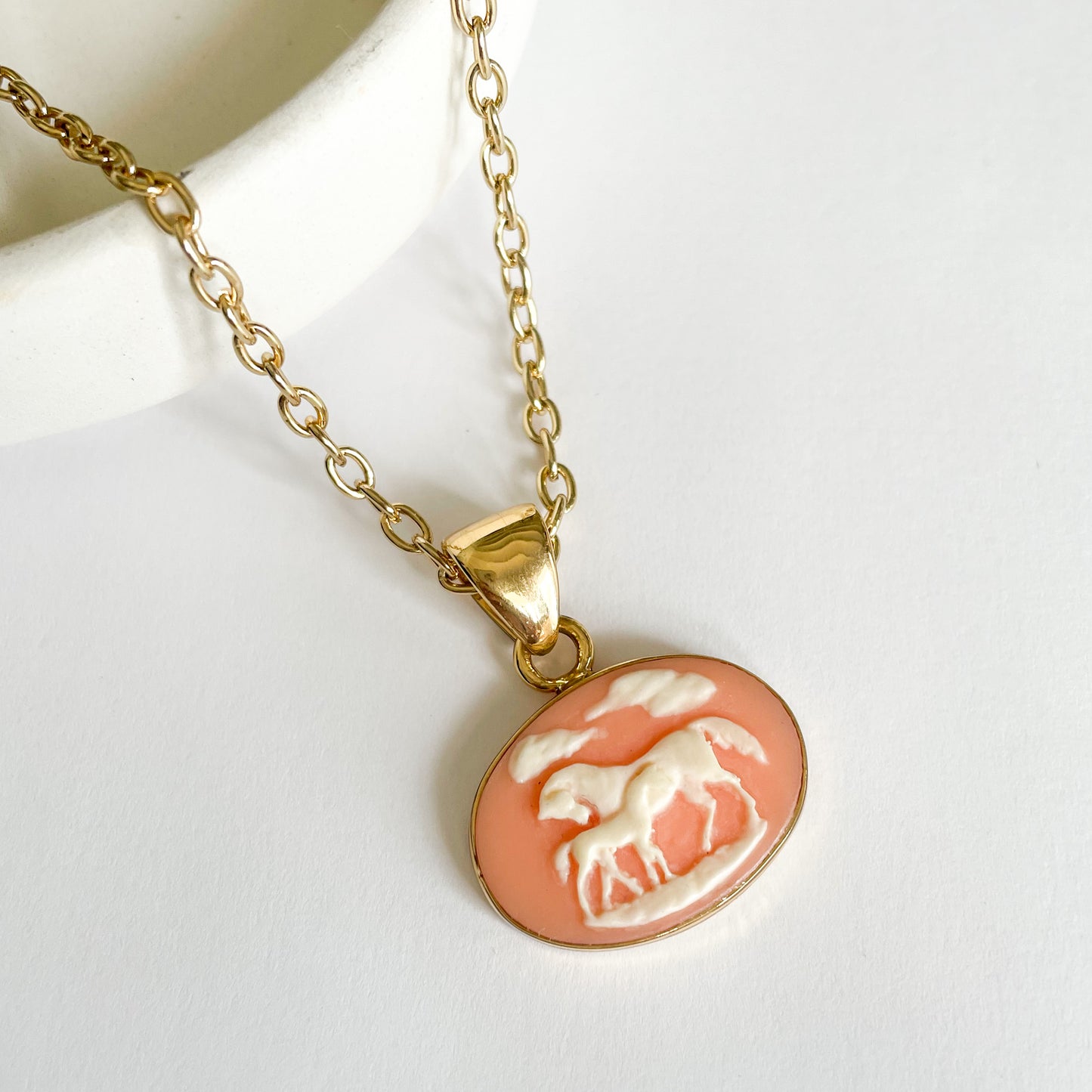 Mare & Colt Cameo Pendant & Ring - Alchemia Gold