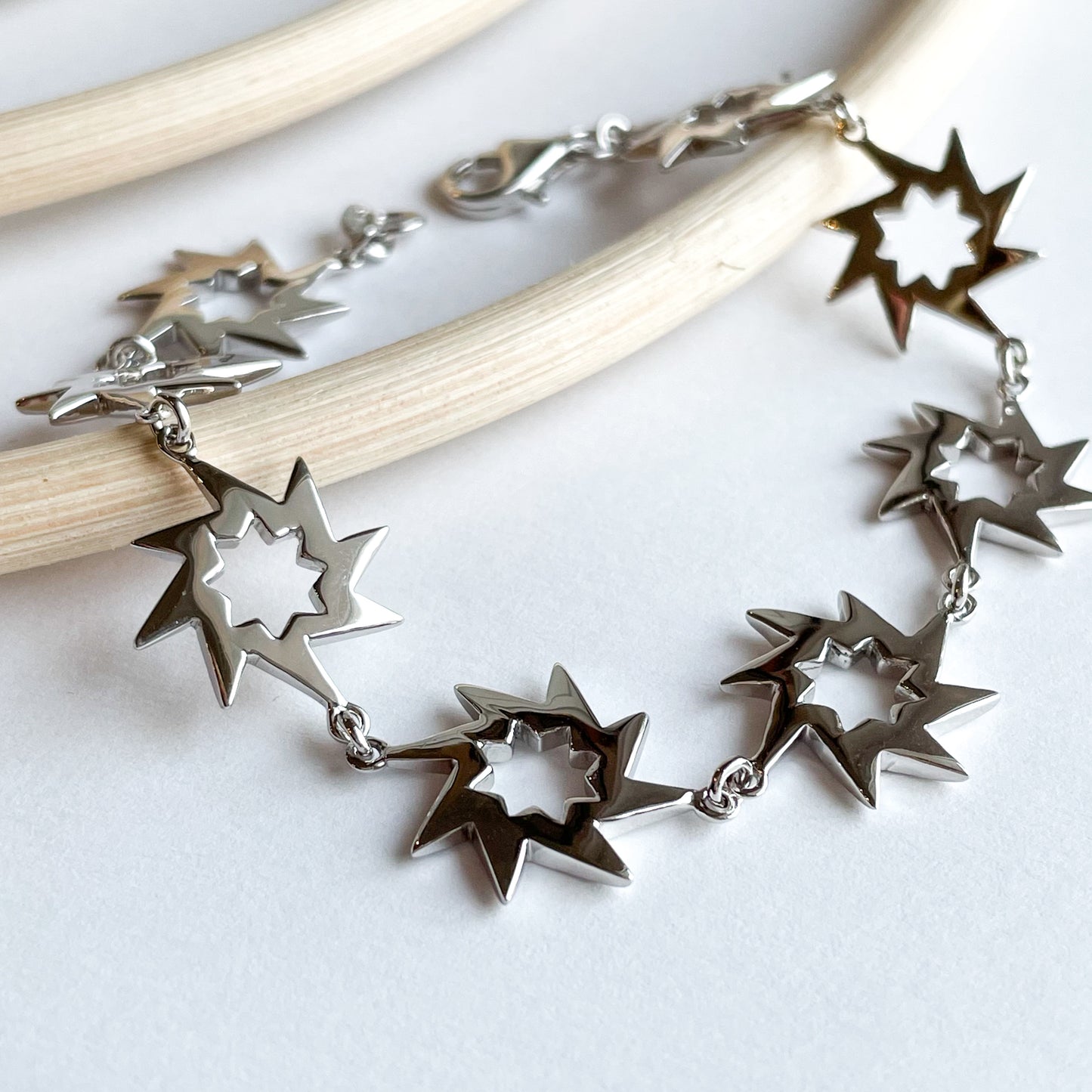 Star Spike Bracelet - Solid Sterling Silver